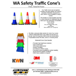 700mm Blue Cone - Reflective