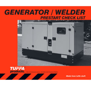 Generator welder prestart book