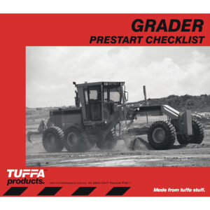 Grader Prestart checklist book