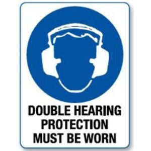 Double Hearing Protection Must Be Worn SIM138LSM
